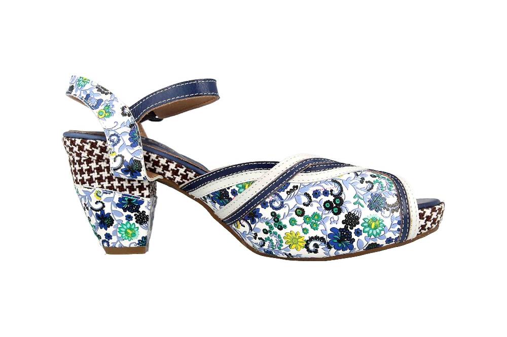 Spring Footwear Sandaletten In Übergrößen Mehrfarbig Dollface-Blum Große Damenschuhe