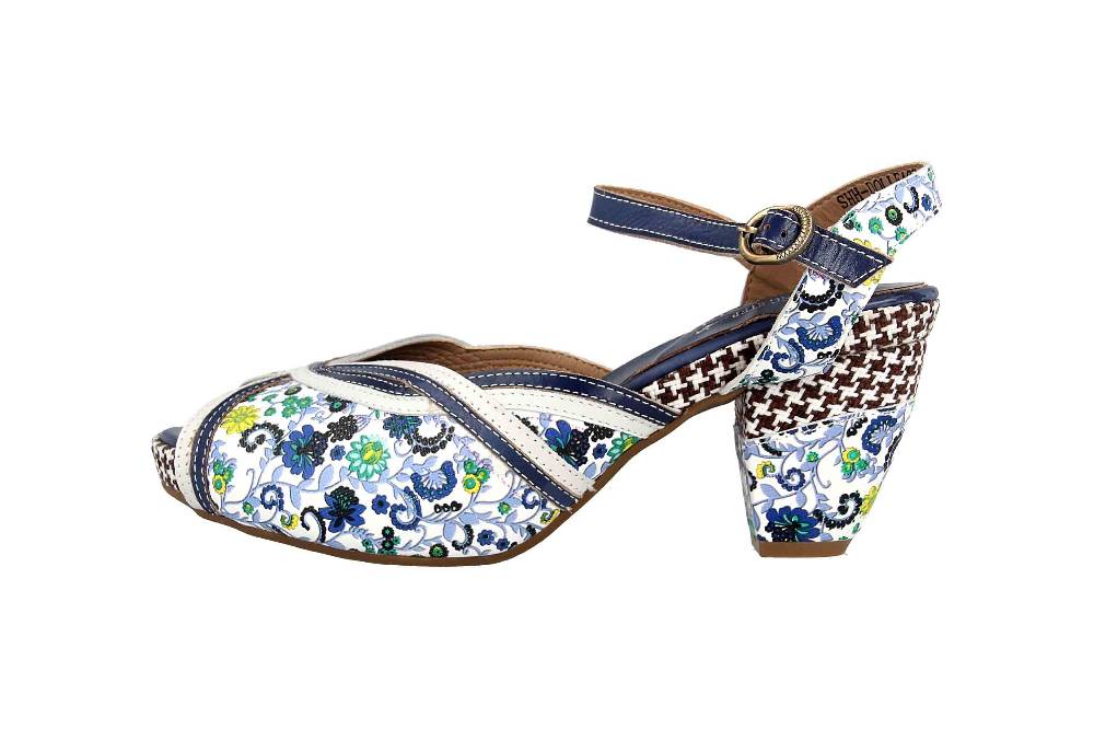 Spring Footwear Sandaletten in Übergrößen Mehrfarbig Dollface-Blum große Damenschuhe