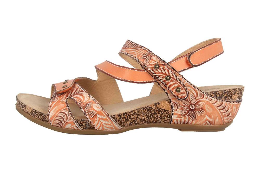 Spring Footwear Sandaletten in Übergrößen Orange Quilana-Pch große Damenschuhe