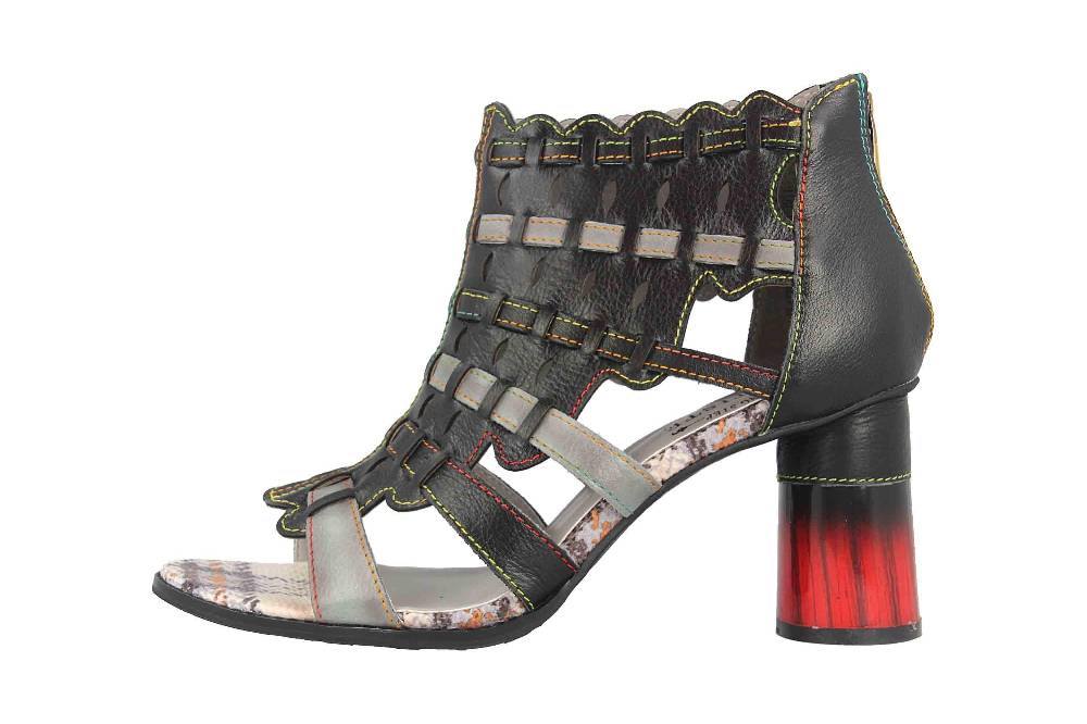 Spring Footwear Sandaletten in Übergrößen Schwarz Platium-Bm große Damenschuhe