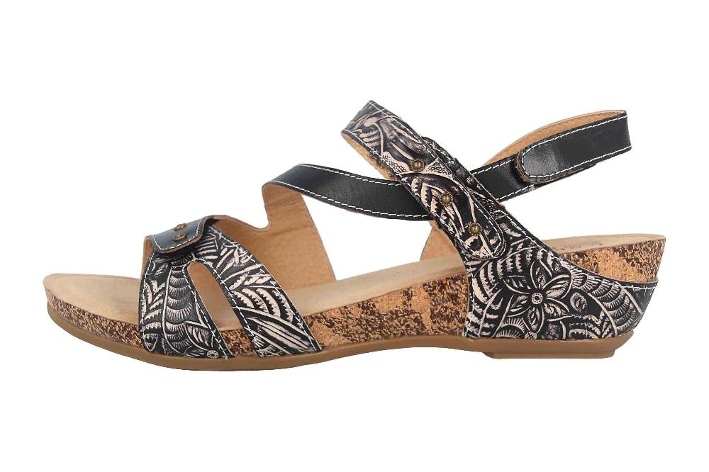 Spring Footwear Sandaletten in Übergrößen Schwarz Quilana-B große Damenschuhe