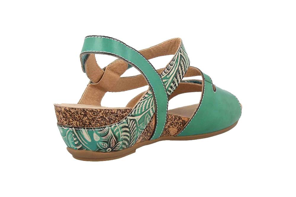 Spring Footwear Sandaletten In Übergrößen Türkis Quilana-Tq Große Damenschuhe