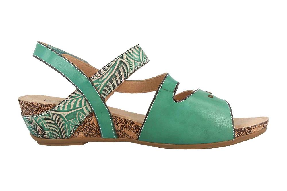 Spring Footwear Sandaletten In Übergrößen Türkis Quilana-Tq Große Damenschuhe