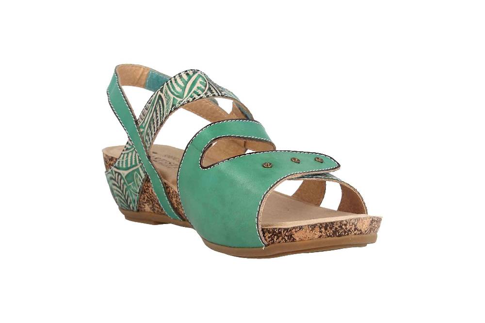 Spring Footwear Sandaletten In Übergrößen Türkis Quilana-Tq Große Damenschuhe