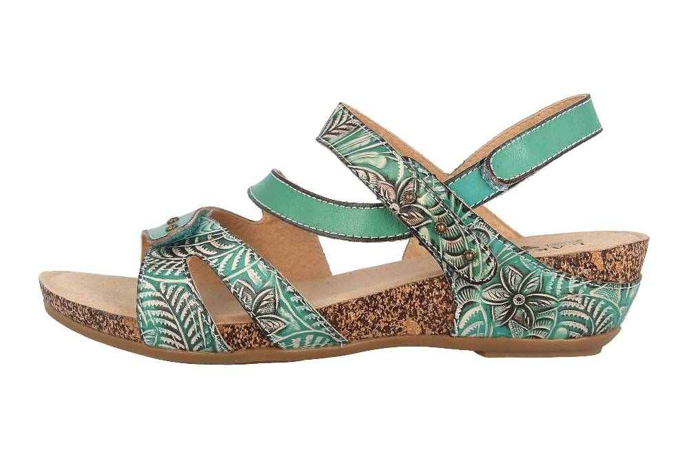 Spring Footwear Sandaletten in Übergrößen Türkis Quilana-Tq große Damenschuhe