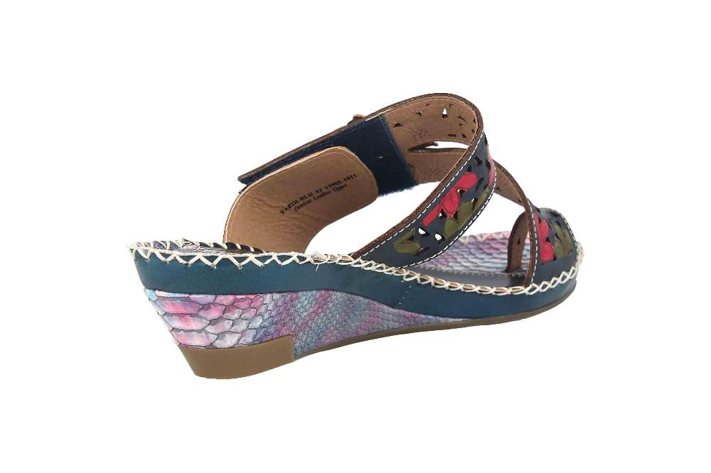 Spring Footwear Zehentrenner In Übergrößen Blau Vardi-Blu Große Damenschuhe