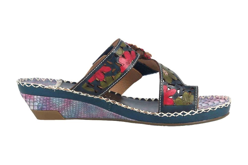 Spring Footwear Zehentrenner In Übergrößen Blau Vardi-Blu Große Damenschuhe