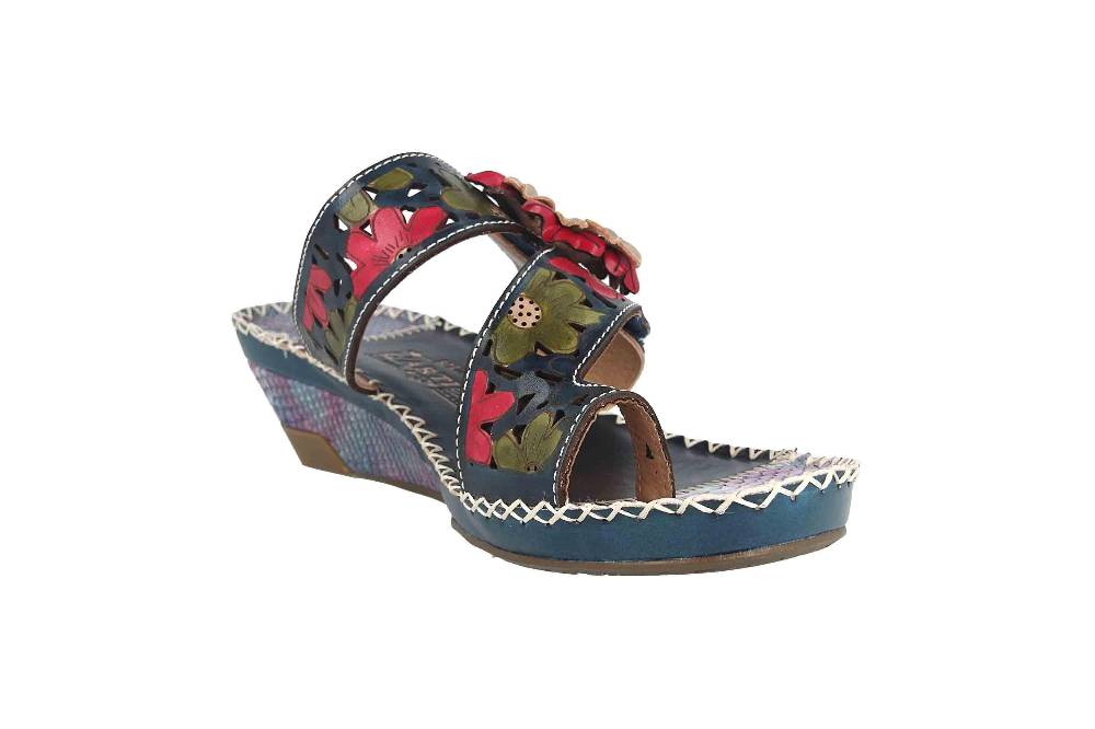 Spring Footwear Zehentrenner In Übergrößen Blau Vardi-Blu Große Damenschuhe