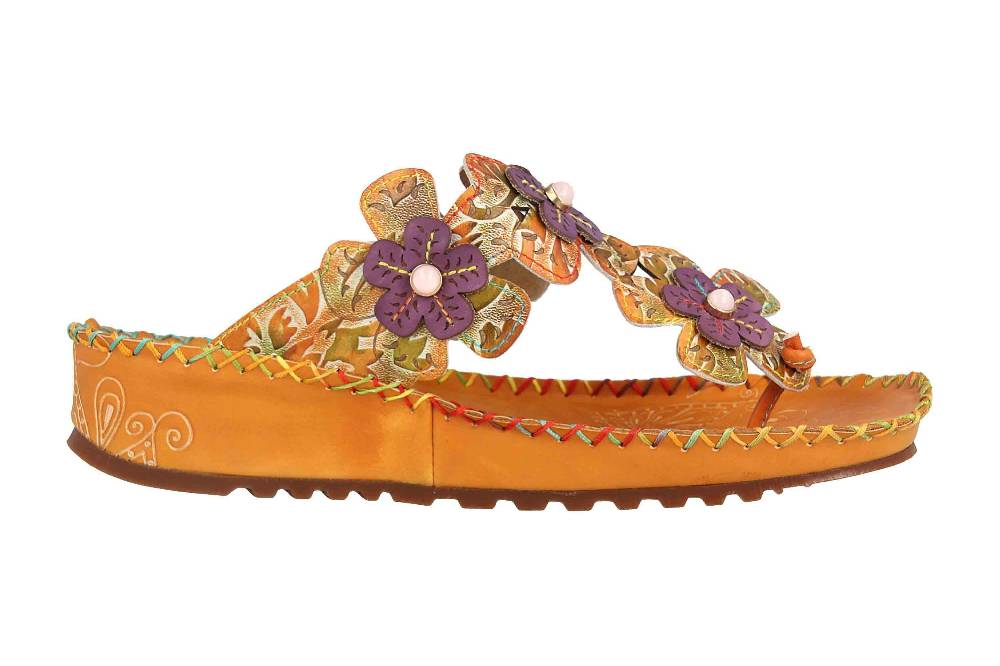 Spring Footwear Zehentrenner In Übergrößen Braun Crocus-Cam Große Damenschuhe