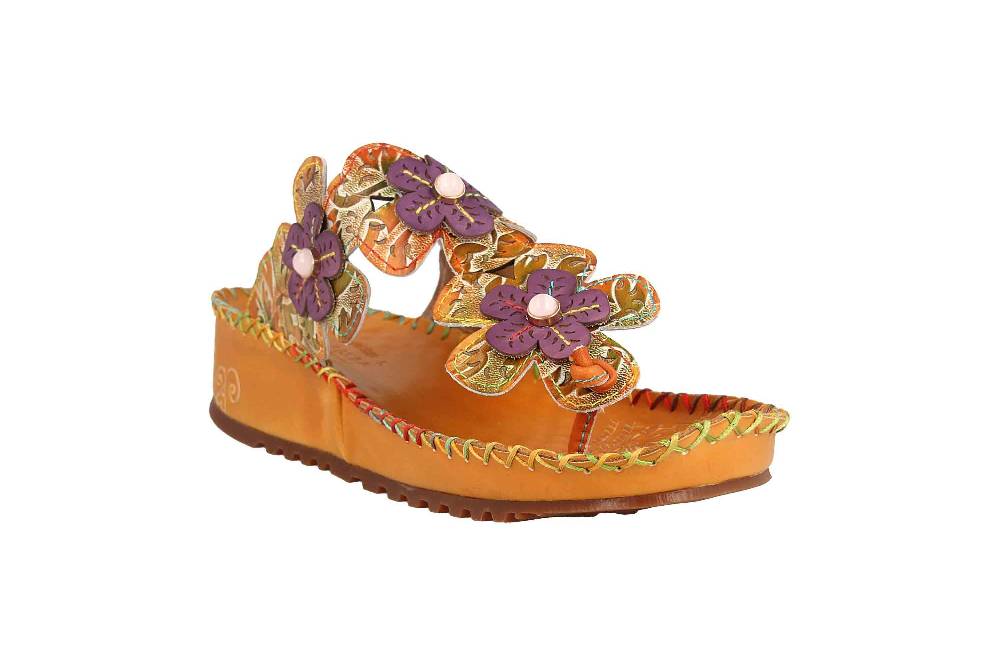 Spring Footwear Zehentrenner In Übergrößen Braun Crocus-Cam Große Damenschuhe