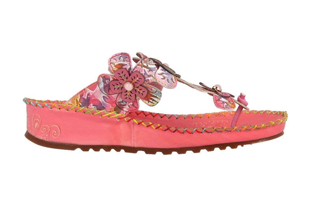 Spring Footwear Zehentrenner In Übergrößen Rosa Crocus-Pkm Große Damenschuhe