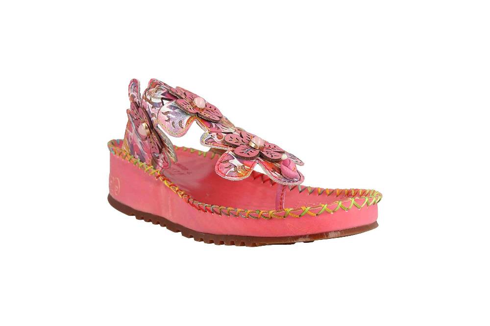 Spring Footwear Zehentrenner In Übergrößen Rosa Crocus-Pkm Große Damenschuhe