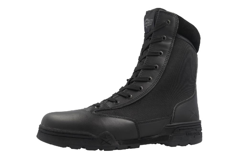 Starforce Stiefel in Übergrößen Schwarz 3625-0001 große Herrenschuhe