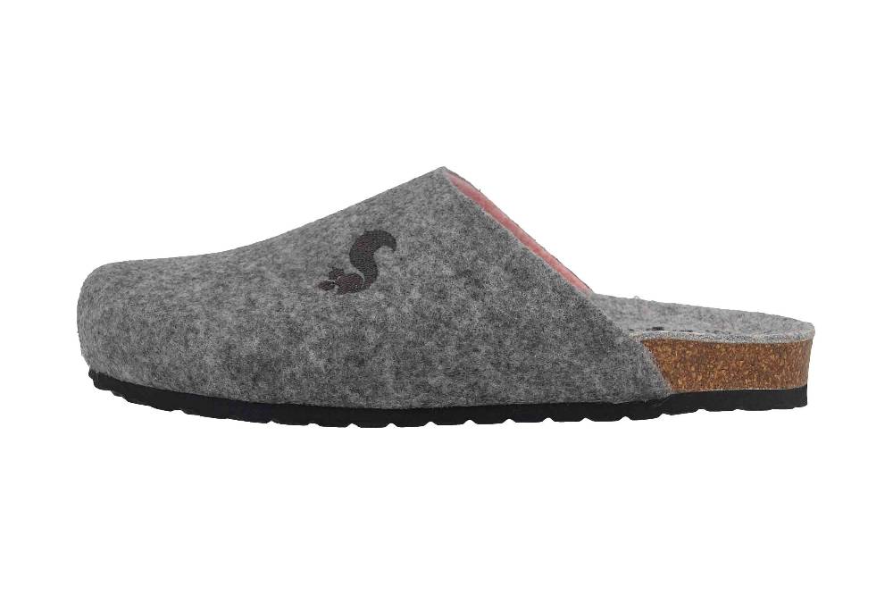thies Clogs & Hausschuhe in Übergrößen Grau th607-006grey-ro große Damenschuhe