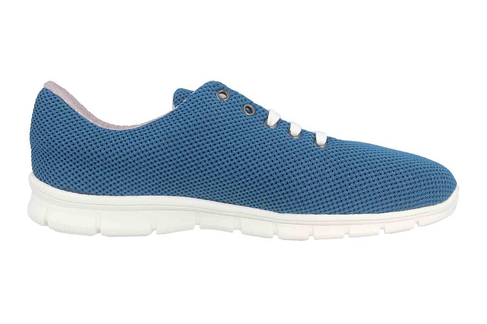 Thies Cornrunner Sneaker In Übergrößen Blau 8000G Marino Große Damenschuhe