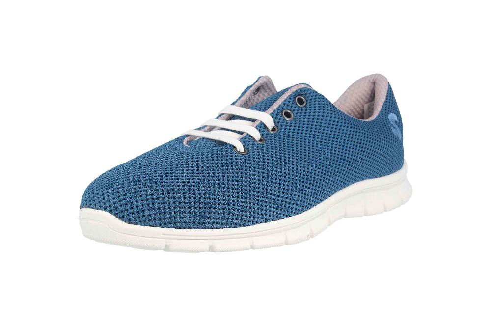 Thies Cornrunner Sneaker In Übergrößen Blau 8000G Marino Große Damenschuhe