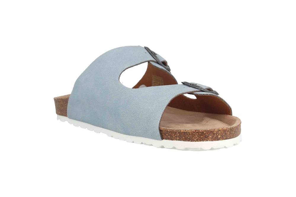 Thies Pantoletten In Übergrößen Blau 15-0019 Sky Große Damenschuhe