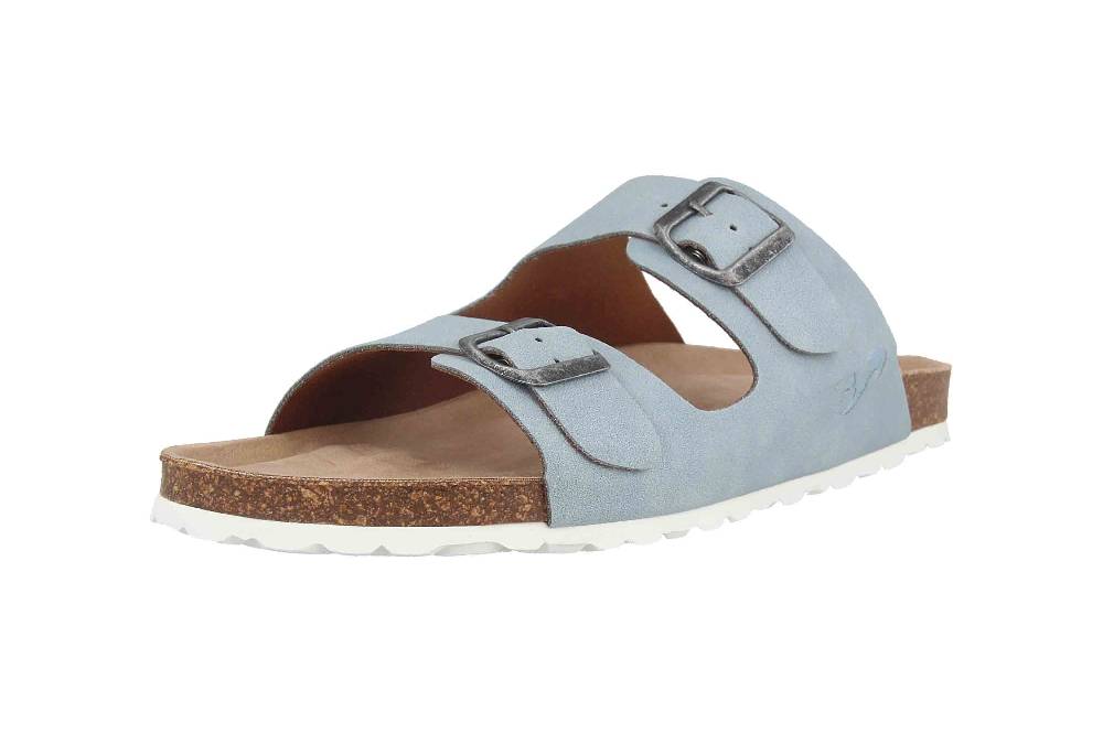 Thies Pantoletten In Übergrößen Blau 15-0019 Sky Große Damenschuhe