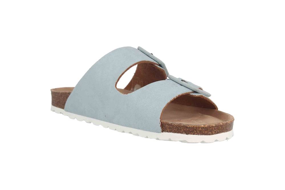 Thies Pantoletten In Übergrößen Blau Th1530-01 Light Blue Große Damenschuhe