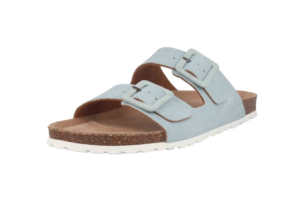 Thies Pantoletten In Übergrößen Blau Th1530-01 Light Blue Große Damenschuhe