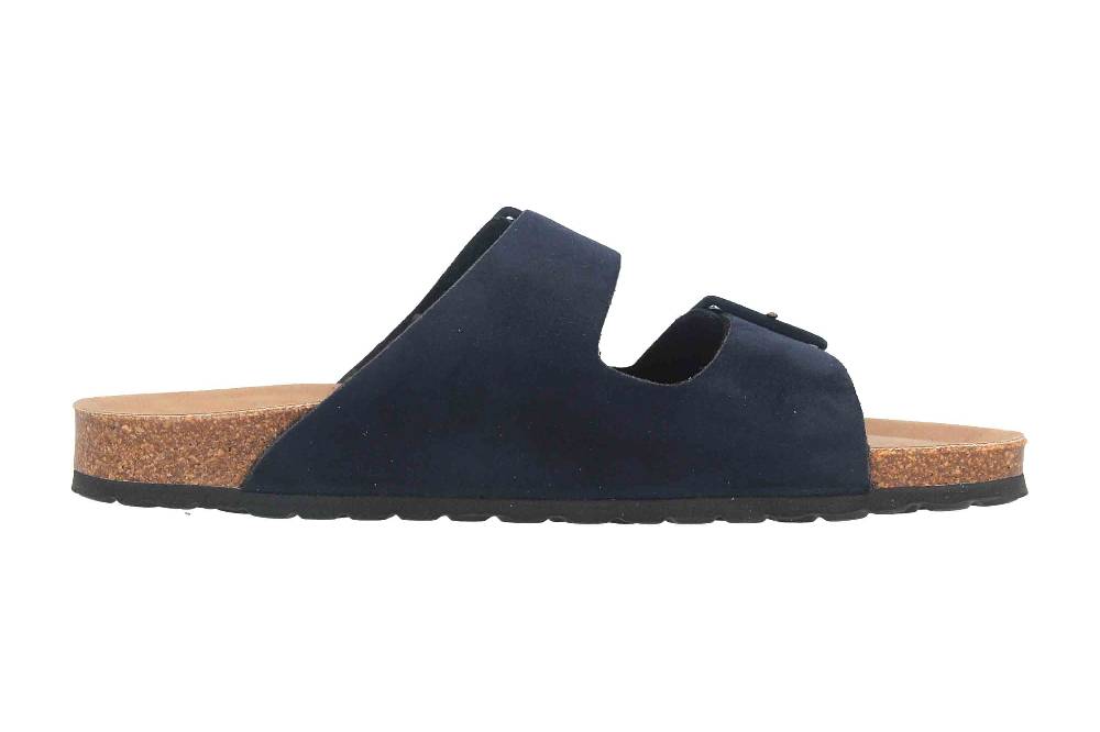 Thies Pantoletten In Übergrößen Blau Th1530-01 Navy Große Damenschuhe