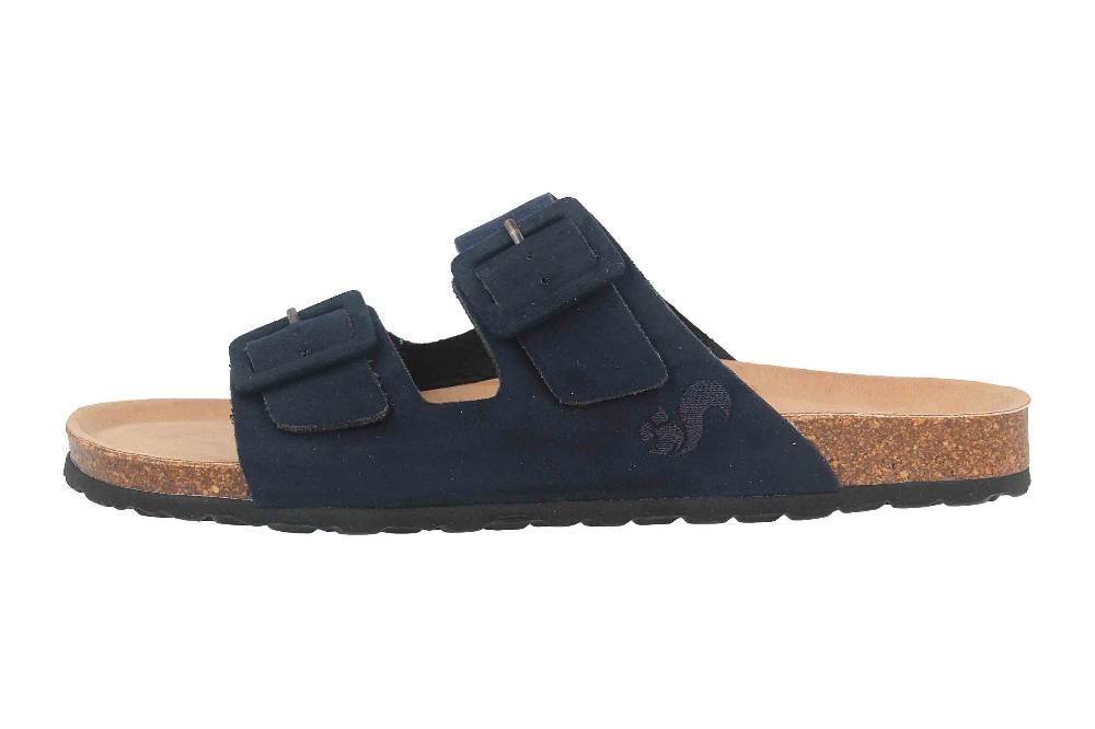 thies Pantoletten in Übergrößen Blau th1530-01 navy große Damenschuhe