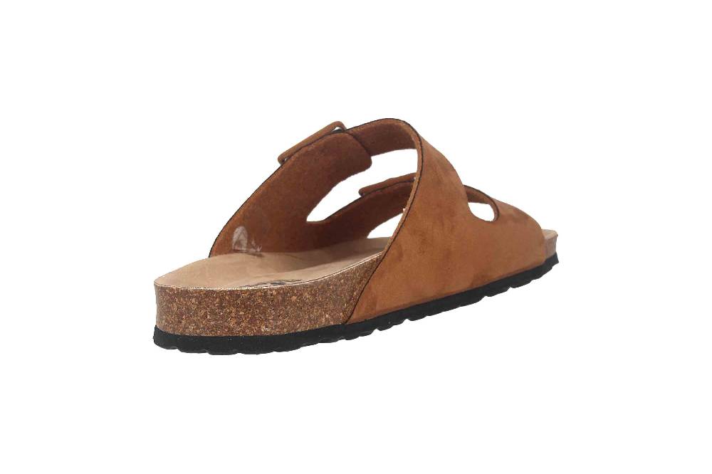 Thies Pantoletten In Übergrößen Braun Th1530-01 Cognac Große Damenschuhe