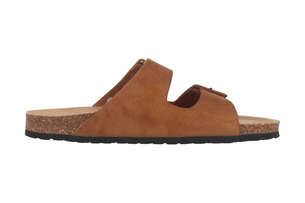 Thies Pantoletten In Übergrößen Braun Th1530-01 Cognac Große Damenschuhe