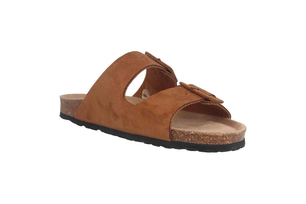 Thies Pantoletten In Übergrößen Braun Th1530-01 Cognac Große Damenschuhe