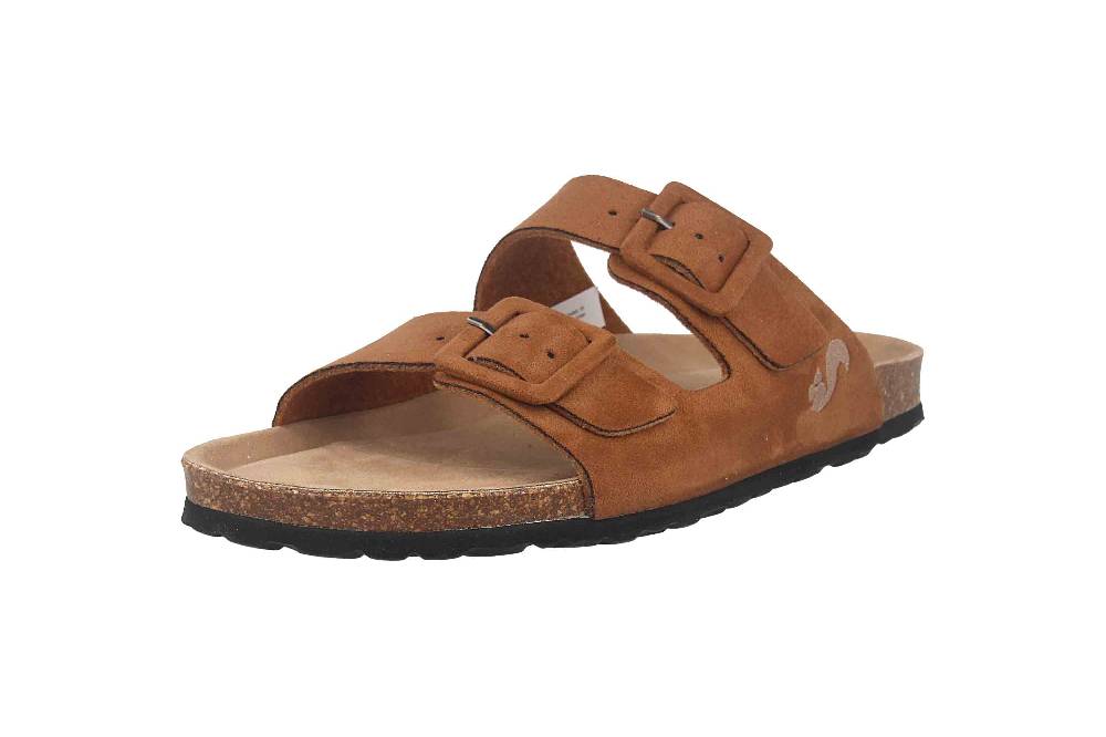 Thies Pantoletten In Übergrößen Braun Th1530-01 Cognac Große Damenschuhe