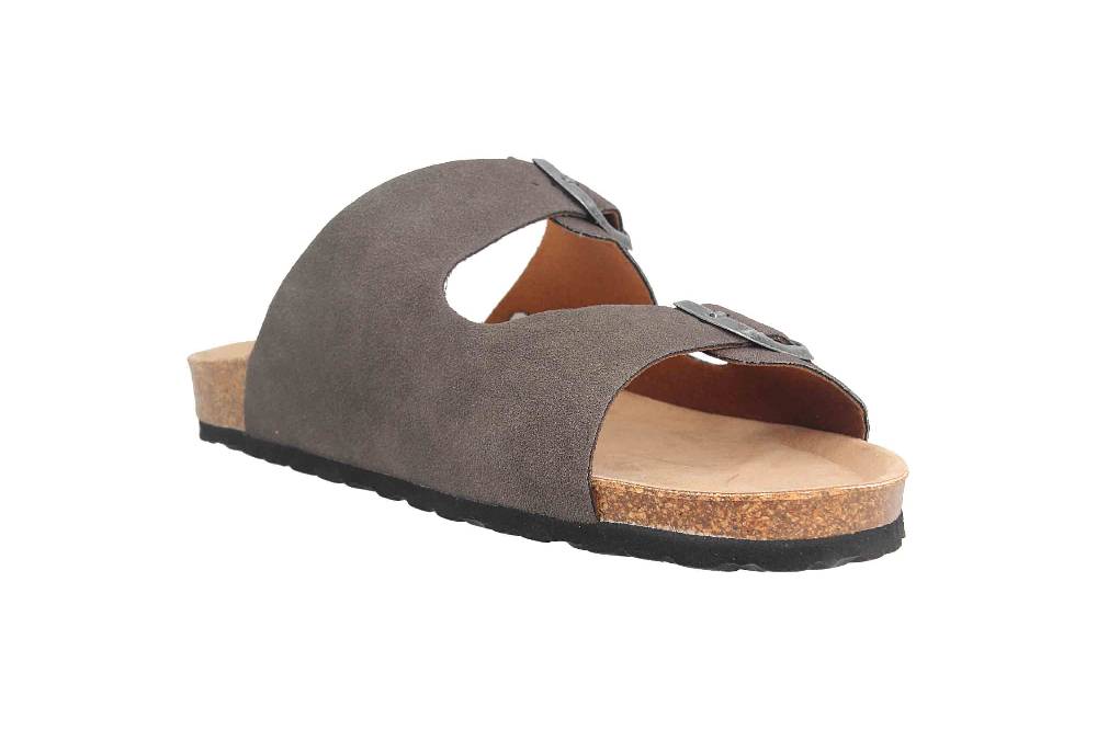 Thies Pantoletten In Übergrößen Grau 15-0019 Charc Große Damenschuhe