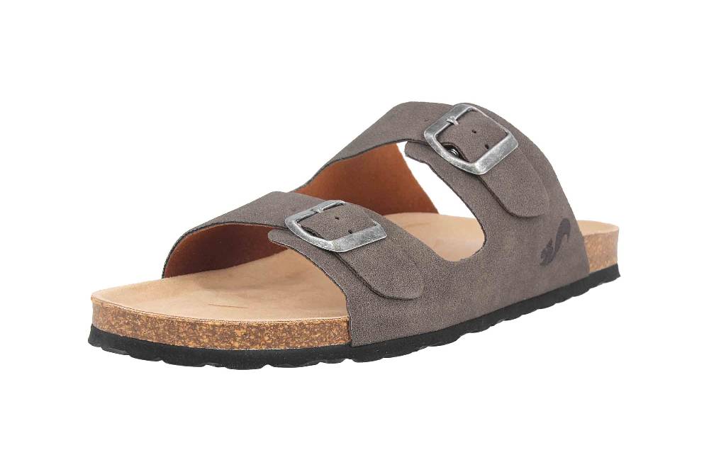 Thies Pantoletten In Übergrößen Grau 15-0019 Charc Große Damenschuhe