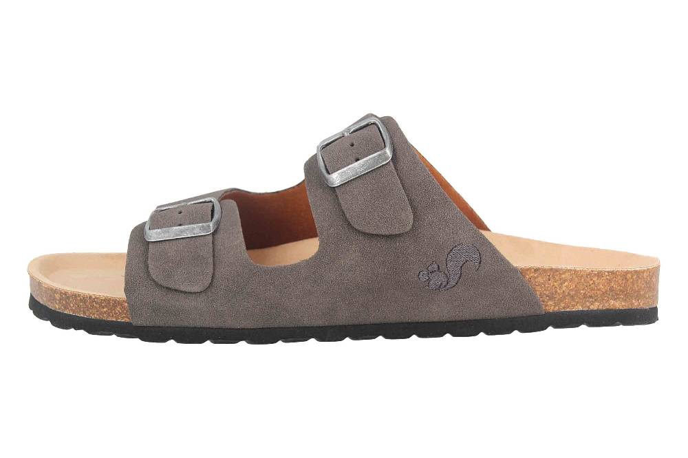 thies Pantoletten in Übergrößen Grau 15-0019 charc große Damenschuhe