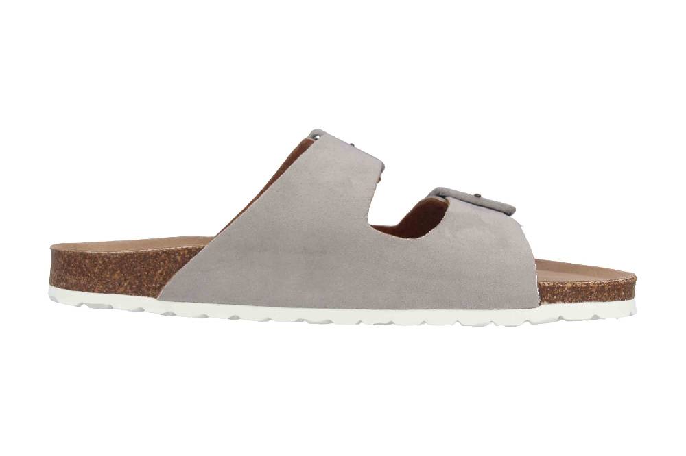 Thies Pantoletten In Übergrößen Grau Th1530-01 Light Grey Große Damenschuhe