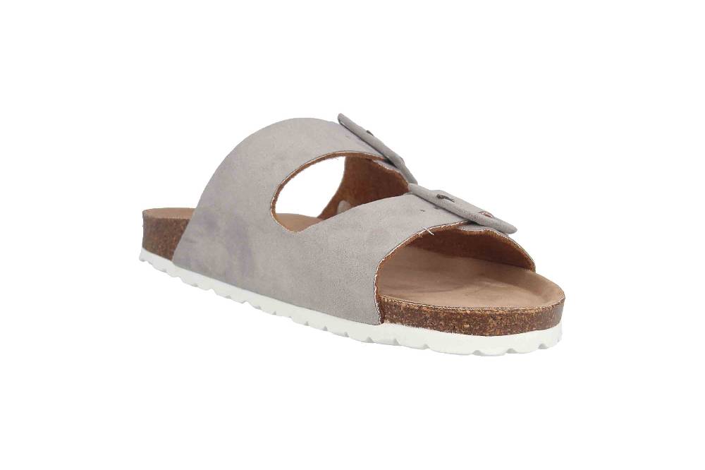 Thies Pantoletten In Übergrößen Grau Th1530-01 Light Grey Große Damenschuhe