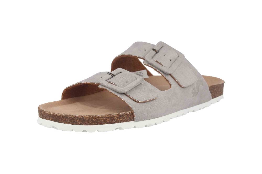 Thies Pantoletten In Übergrößen Grau Th1530-01 Light Grey Große Damenschuhe