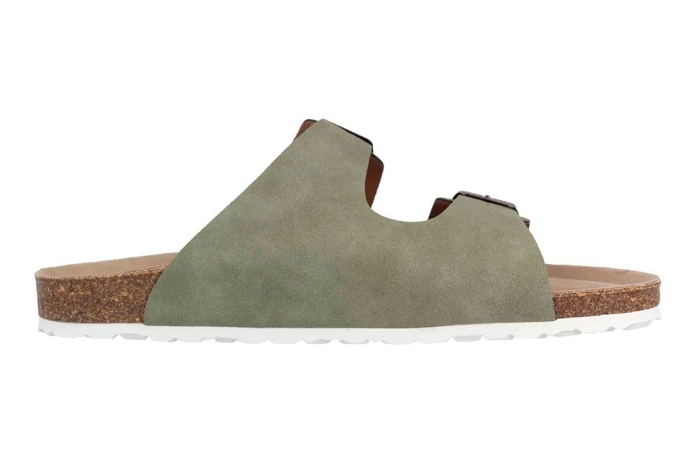Thies Pantoletten In Übergrößen Grün 15-0019 Emera Große Damenschuhe