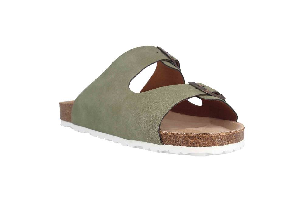Thies Pantoletten In Übergrößen Grün 15-0019 Emera Große Damenschuhe