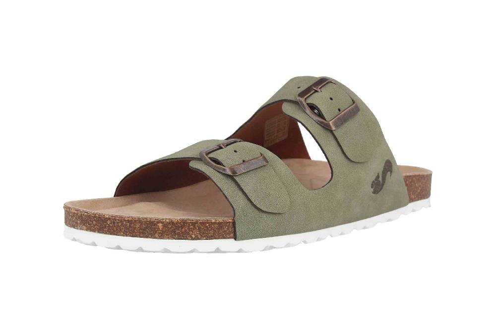 Thies Pantoletten In Übergrößen Grün 15-0019 Emera Große Damenschuhe