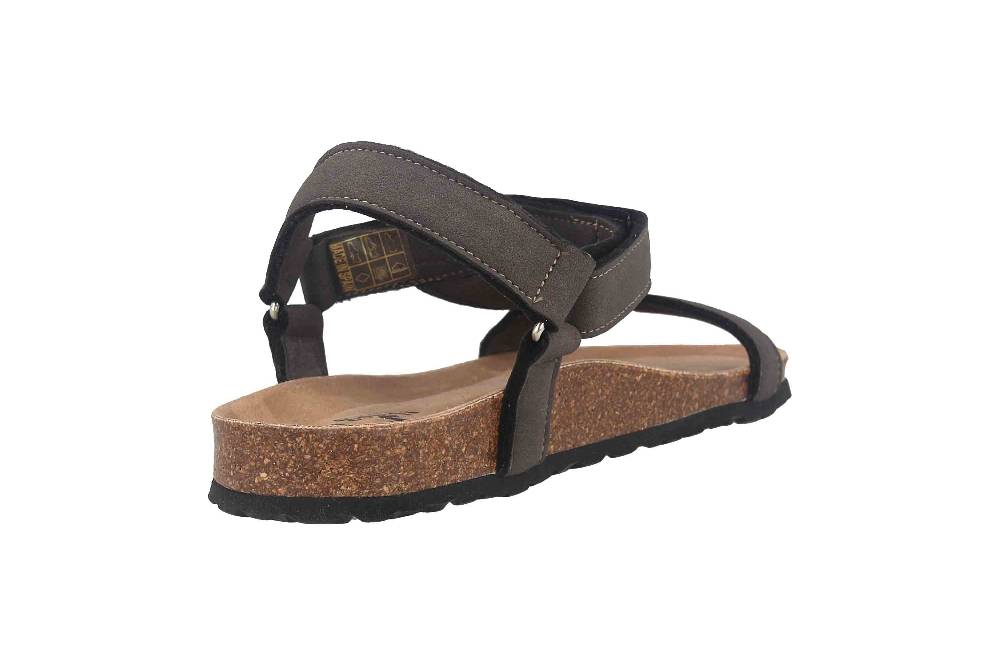 Thies Sandalen In Übergrößen Grau Th520026-01 Charcoal Große Damenschuhe