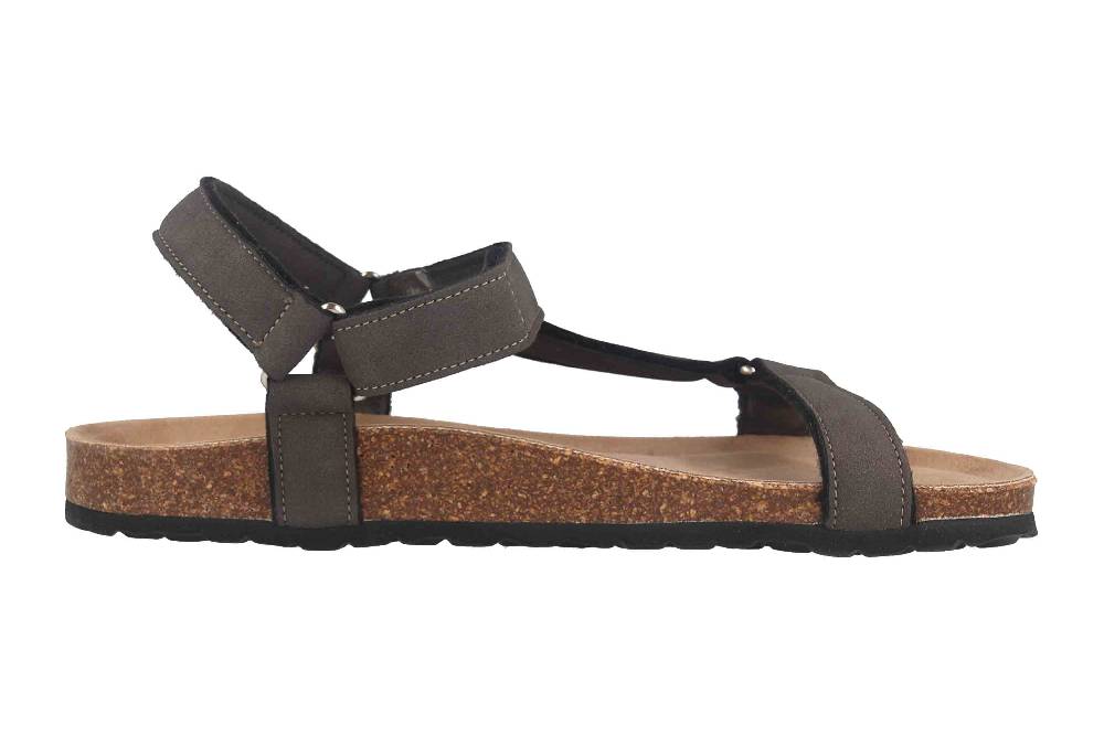 Thies Sandalen In Übergrößen Grau Th520026-01 Charcoal Große Damenschuhe