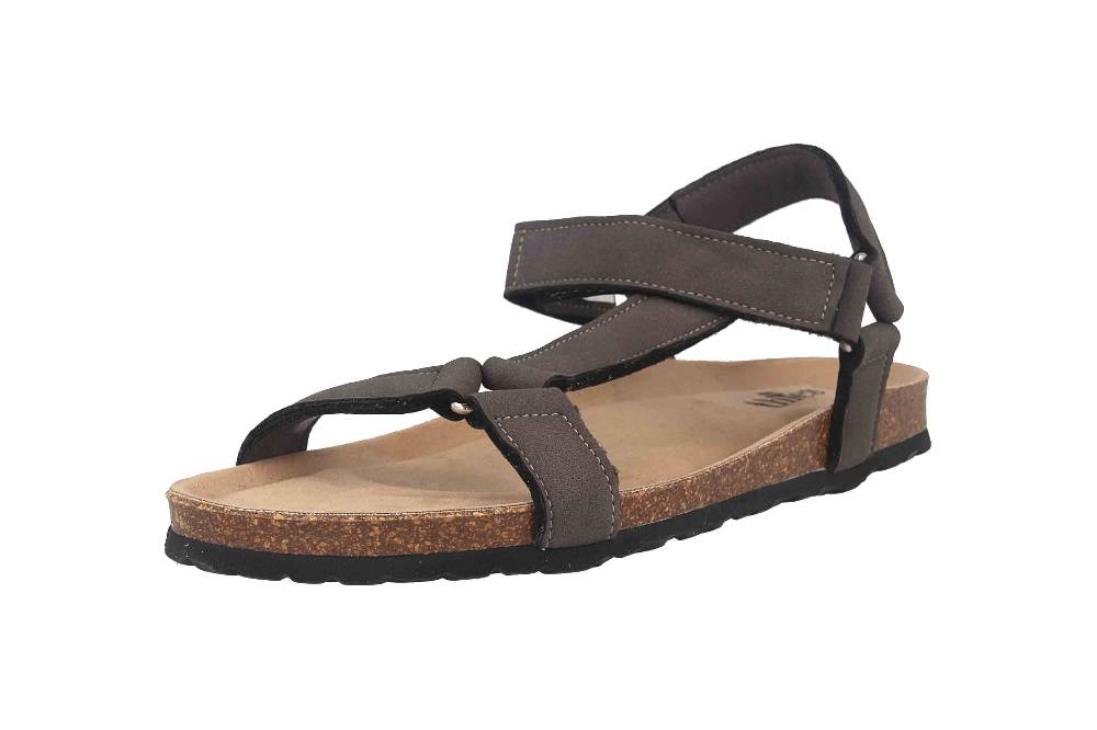 Thies Sandalen In Übergrößen Grau Th520026-01 Charcoal Große Damenschuhe