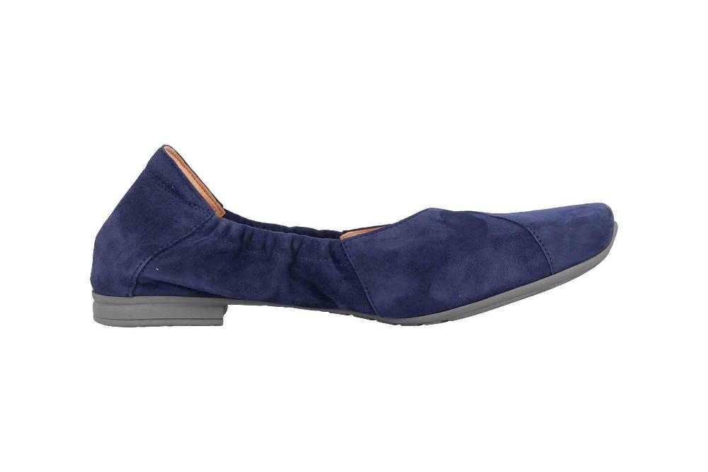 Think! Gaudi Ballerinas In Übergrößen Blau 4-84175-89 Große Damenschuhe