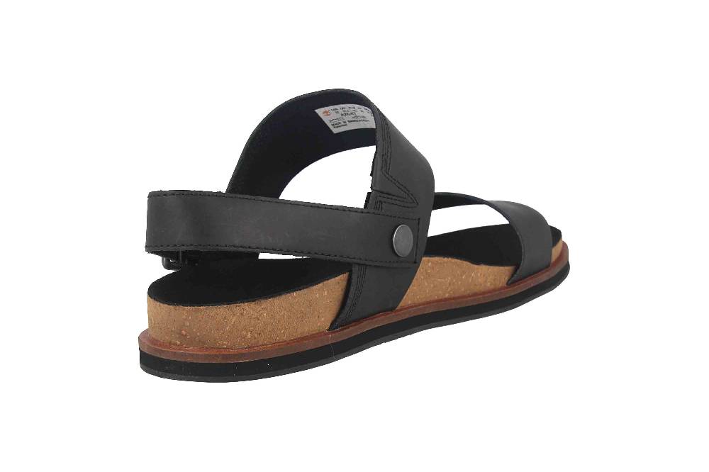 Timberland Amalfi Vibes 2 Band Pantoletten In Übergrößen Schwarz TB0A2CET0151 Große Herrenschuhe