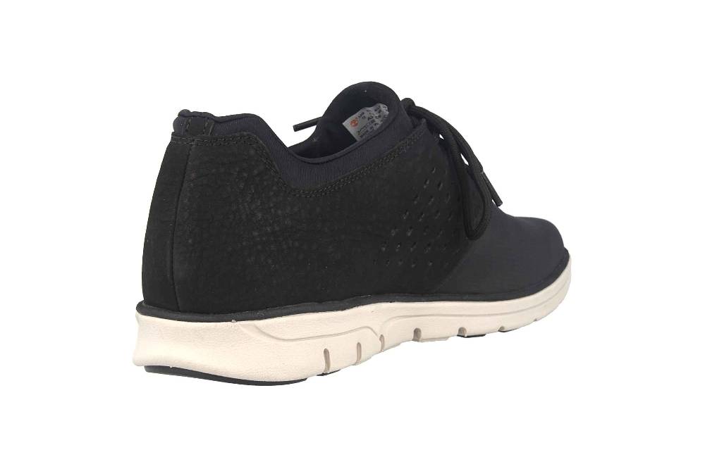 Timberland Bradstreet Fabric/Leather Oxford JET BLACK Sneaker In Übergrößen Schwarz TB0A21E60151 Große Herrenschuhe
