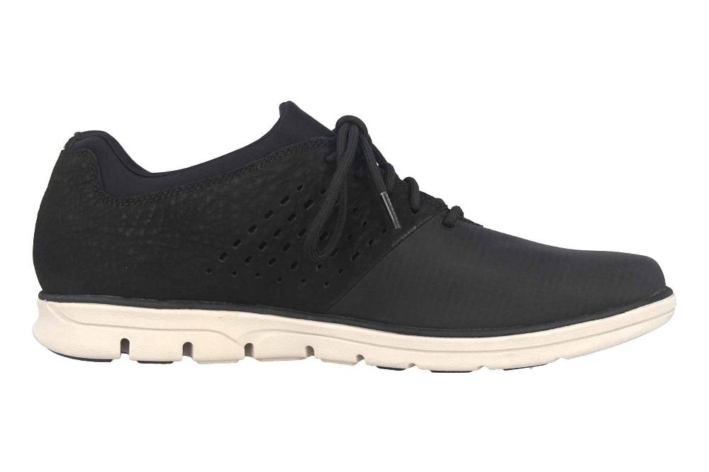 Timberland Bradstreet Fabric/Leather Oxford JET BLACK Sneaker In Übergrößen Schwarz TB0A21E60151 Große Herrenschuhe