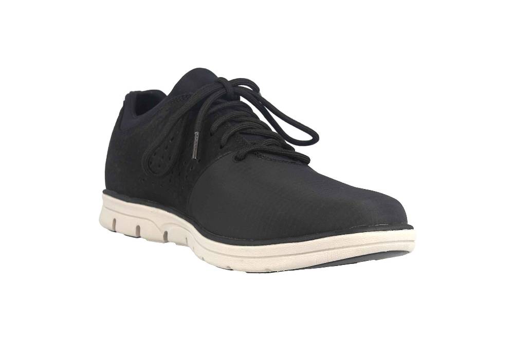Timberland Bradstreet Fabric/Leather Oxford JET BLACK Sneaker In Übergrößen Schwarz TB0A21E60151 Große Herrenschuhe