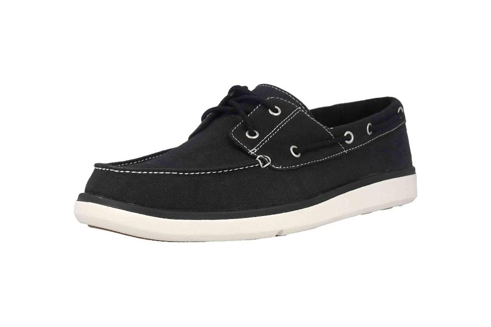 Timberland Gateway Pier Boat Black Slipper In Übergrößen Schwarz TB0A23550011 Große Herrenschuhe