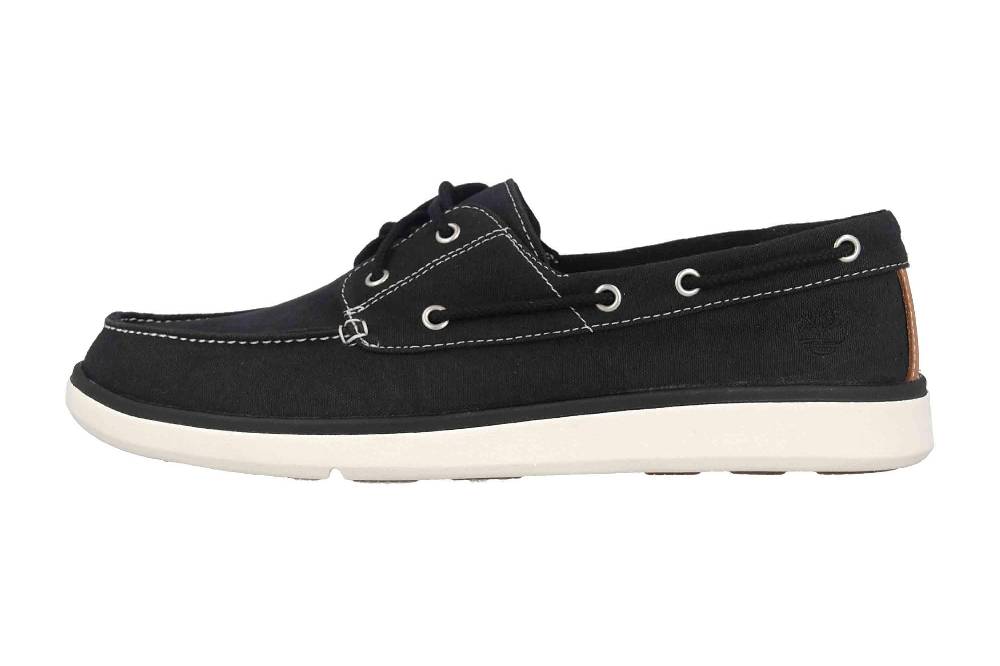 Timberland Gateway Pier Boat Black Slipper in Übergrößen Schwarz TB0A23550011 große Herrenschuhe