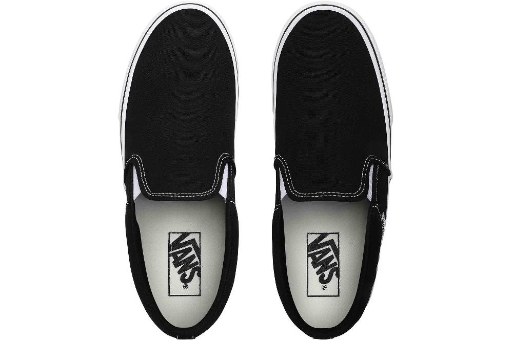 VANS MN Asher (Canvas)Blk/Wht Sneaker In Übergrößen Schwarz VN000SEQ1871 Große Herrenschuhe
